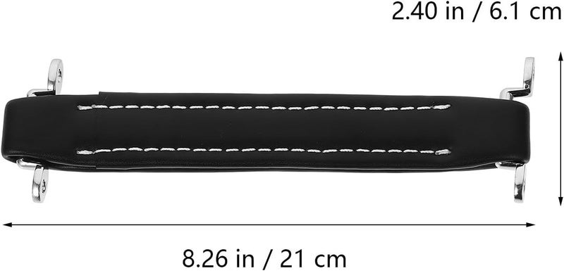 DIYEAH Audio Strip Handle - Vintage Guitar Amplifier Handle Made of Pu Leather Lightweight Replacement for Guitar Amp Speakers Black Color 8.3 X 2.4 X 0.5 Inches - Image 2